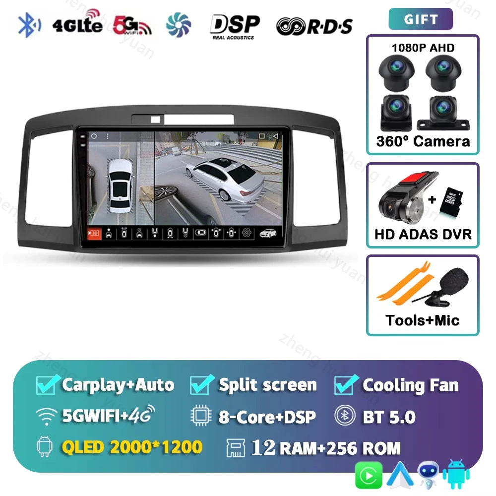 Android 15 CarPlay Auto For Toyota Allion Premio T240 2001 - 2007 Car Radio Multimedia navigation video DVD Autoradio Stereo gps