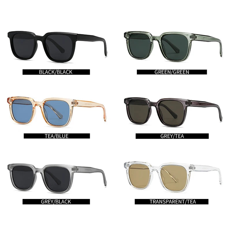 JNPCXI New Fashion Square Sunglasses Women Gradient Orange Candy Color Shades UV400 Retro Rivets Men Trending Sun Glasses