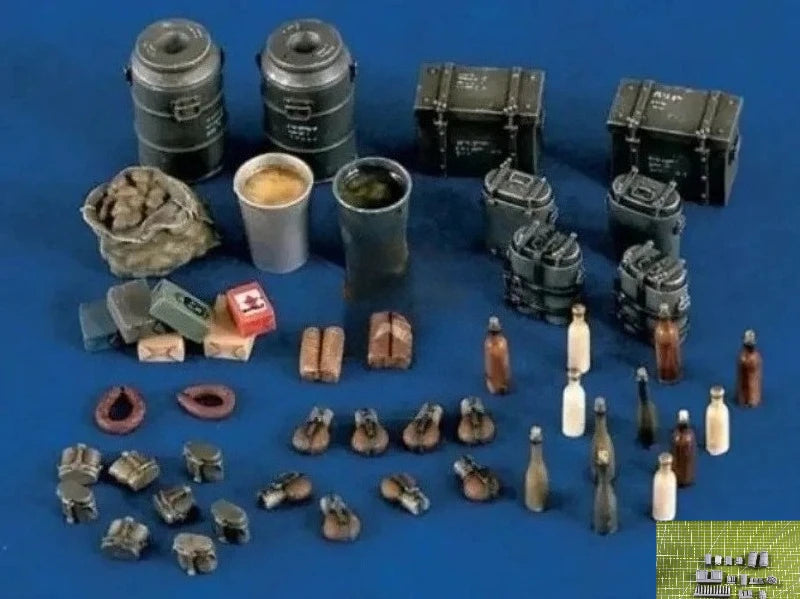 1:35 Resin Model  Resin Soldier Camp Supplies Needs Self-assembly and Coloring