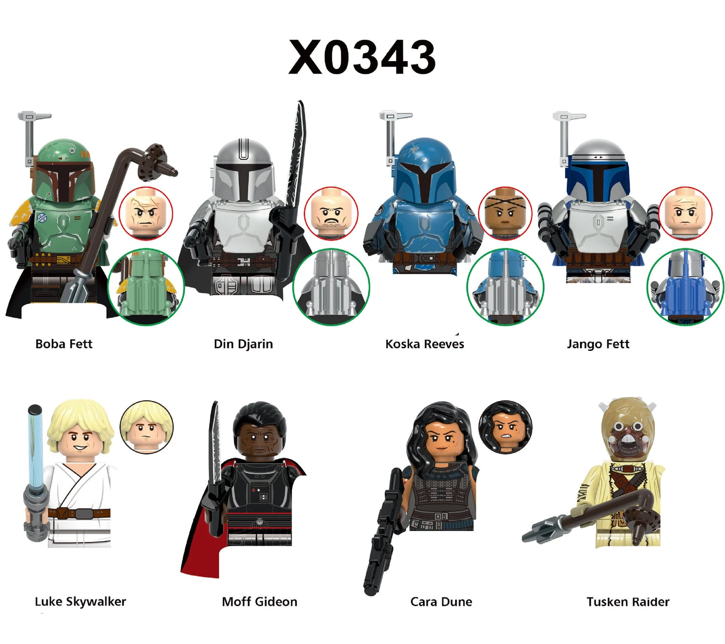 8pcs Anakin Darth Vader Obi-Wan Cal Kestis Jedi Star Wars Mini Man Figures M1