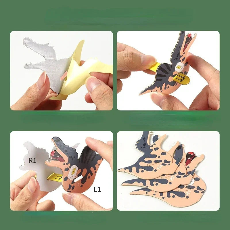3D Jigsaw Puzzles for Kids Jurassic World Dinosaur Educational Toys Paper Animal Puzzle Cartoon Model Toys Children's Day Gift