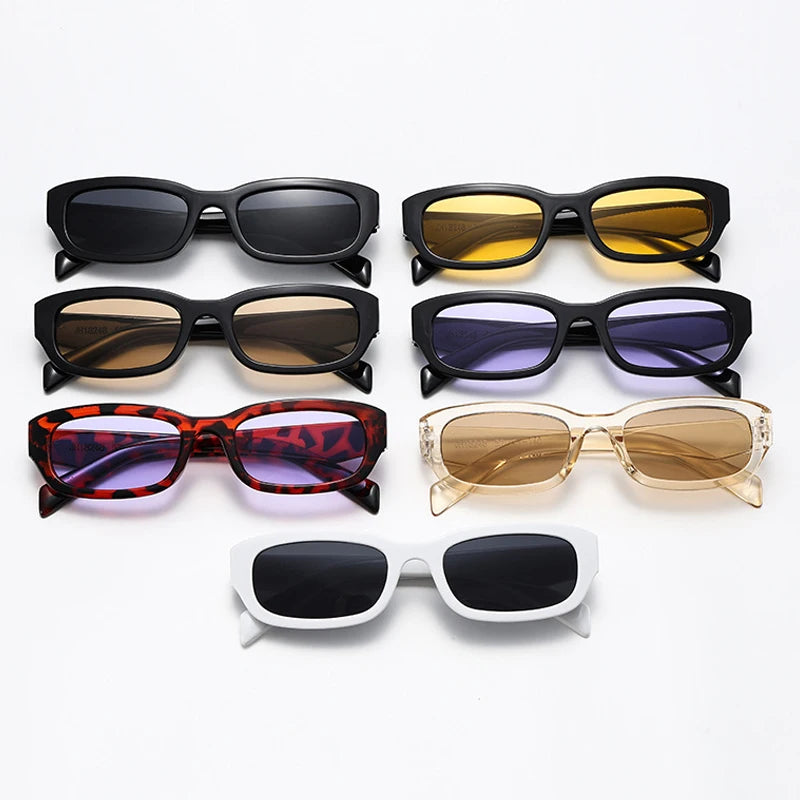 JNPCXI New Square Sunglasses Men Rectangle Small Sun Glasses Male Retro Champagne Driving Fishing Eyewear UV400
