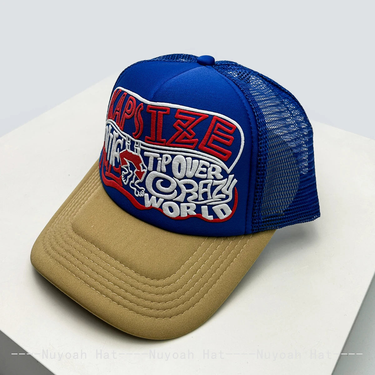 New Unisex American Style Color Block Printed Letters Baseball Hats Breathable Personal Sunshade Hip Hop Trucker Caps Versatile