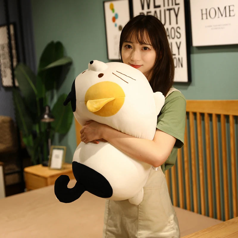 60cm Japanese Style Fat Cats Plush Toy Stuffed Animal Soft Hug Pillow Plushies Cat Doll Room Decor Gift For Child Girl Washable