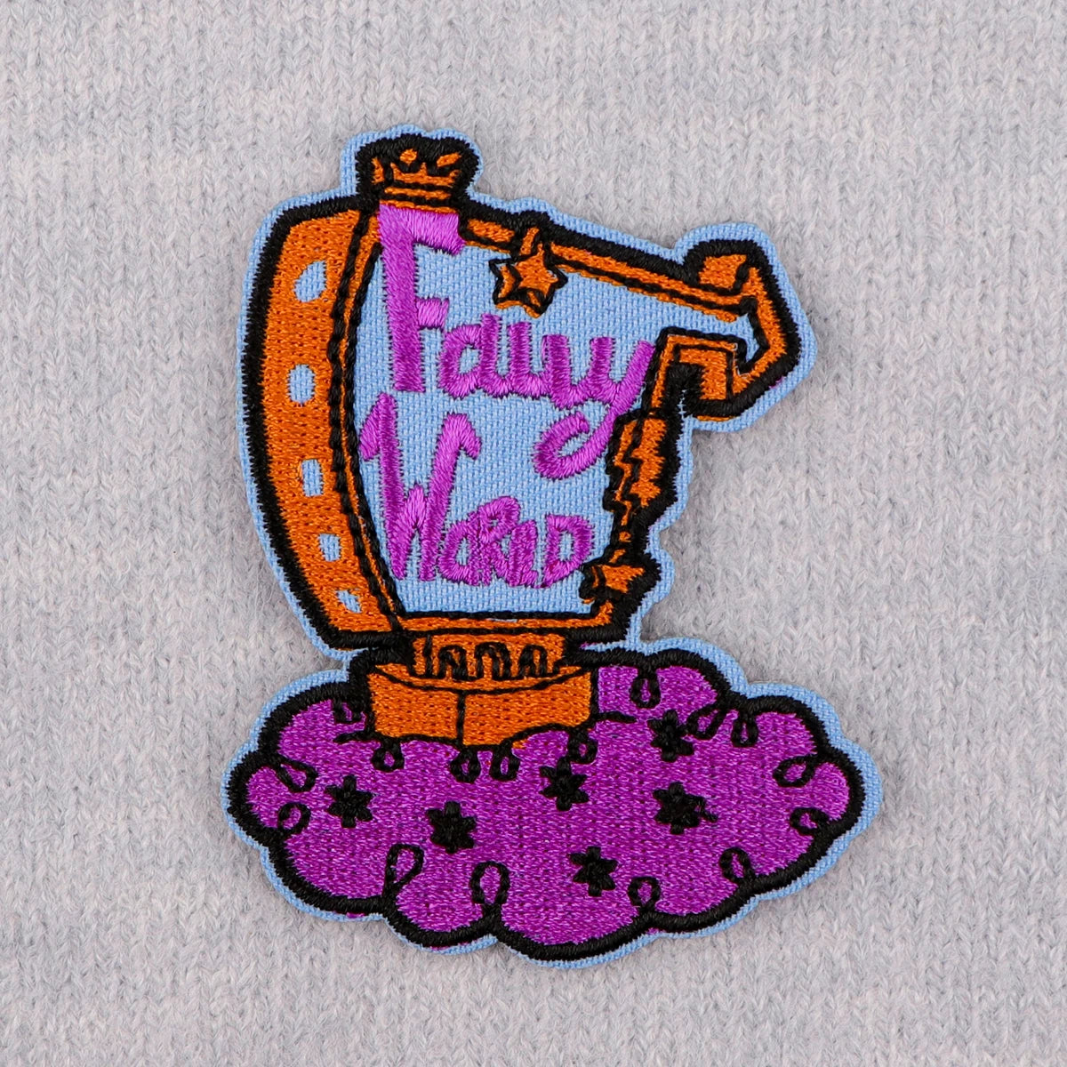 Cartoon Fairy World Embroidery Patches Iron On Patches On Clothes DIY Dress Jeans Hat Clothing Accesories Applique Stickers