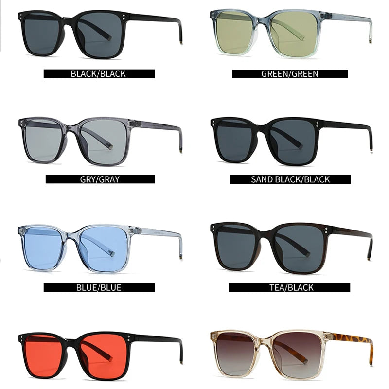 JNPCXI New Retro Square Women Luxury Sunglasses Fashion Rivets Blue Men Sun Glasses Shades UV400