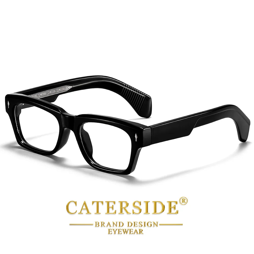 CATERSIDE Men's Polarized Fashion Sunglasses Thick Square Frame Eyeglass Women's Retro Casual Outdoor Essentials Glasses UV400