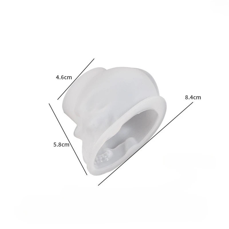 1pc 3D Skeleton Head Silicone Mold for DIY Candles, Resin Skull Keychains & Soap Crafts, DIY Halloween Ornament Crafting