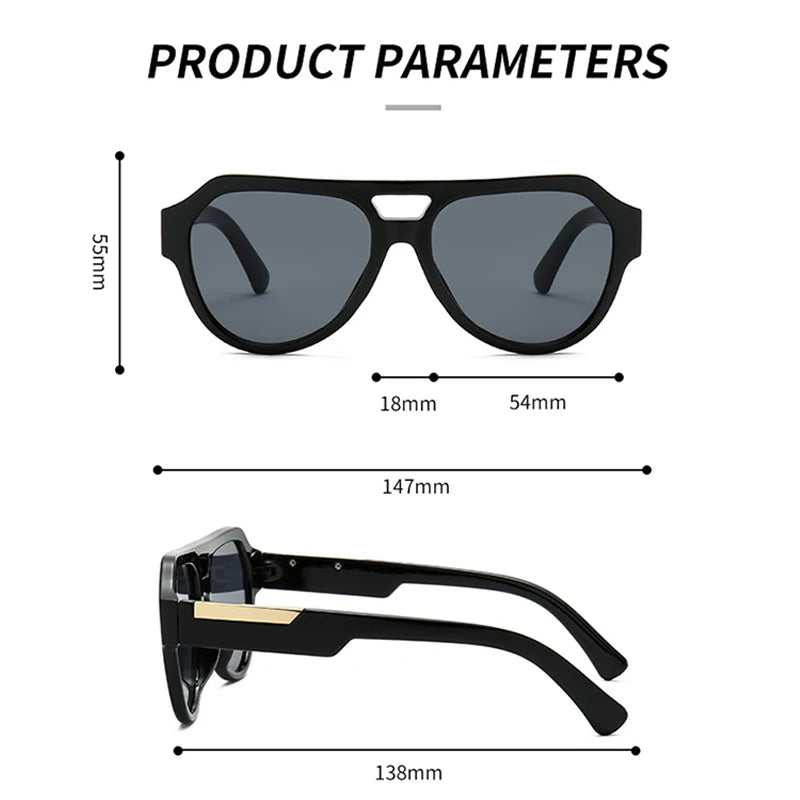 JNPCXI New Fashion Double Rivet Square Sunglasses Women Luxury Brand Designer Retro Rectangle Sun Glass Vintage Eyewear Female