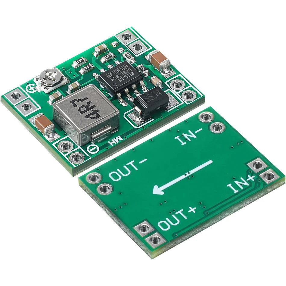 6pcs Mini MP1584EN DC-DC Buck Converter 3A Power Adjustable Power Supply Module 24V to 12V 9V 5V 3V Step-Down Power Module