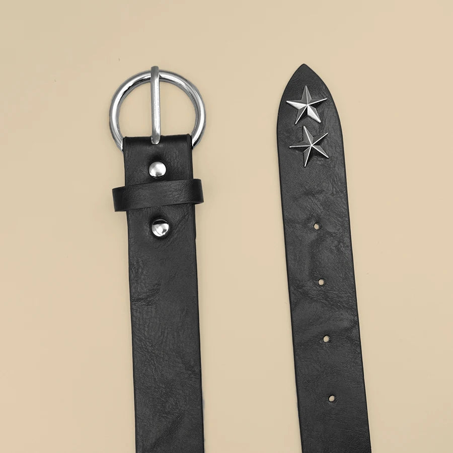Classic Buckle Splicing Women's Belt, Simple Solid Color Rivet Belt for Daily Commuting, Dating and Leisure Accessories