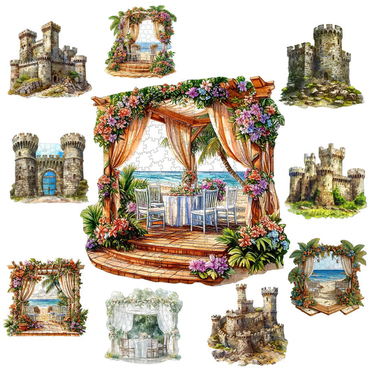 Challenging Wooden Jigsaw Puzzles Home Decor Unique Shape Christmas and Halloween Gift Toy for Teen and Kid