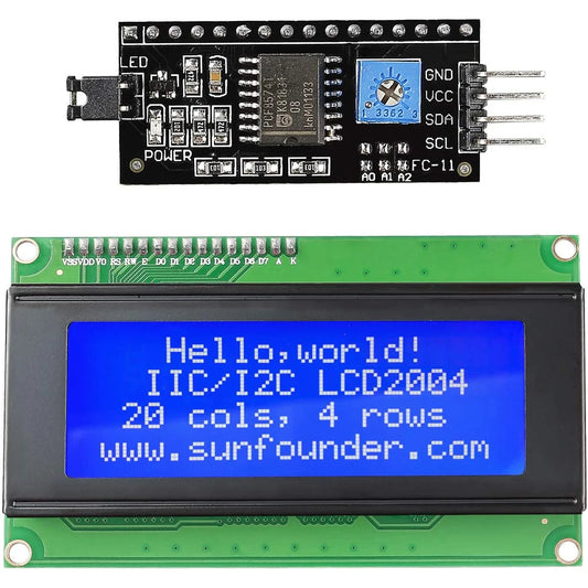 LCD2004+I2C 2004 20x4 2004A Blue/Green screen HD44780 Character LCD /w IIC/I2C Serial Interface Adapter Module for arduino