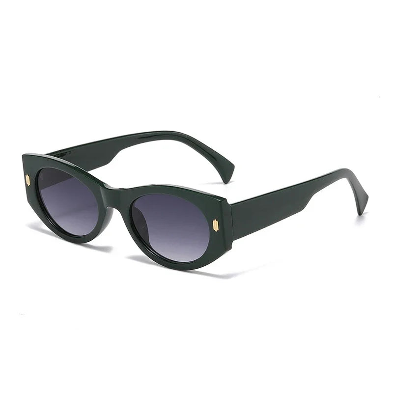 JNPCXI New Fashion Cat Eye Women Luxury Sunglasses Retro Rivets Men Gradient Shades UV400 Sun Glasses