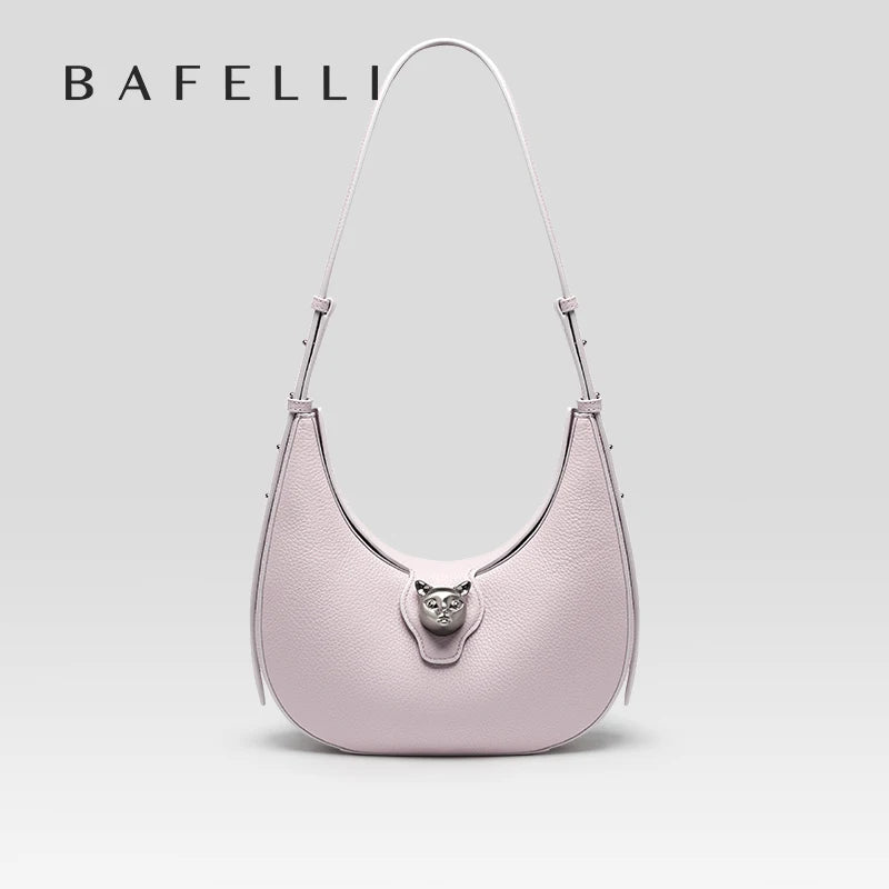 BAFELLI NEW WOMEN HANDBAG CAT SERIES LEATHER LUXURY BAG FASHION RETRO SHOULDER