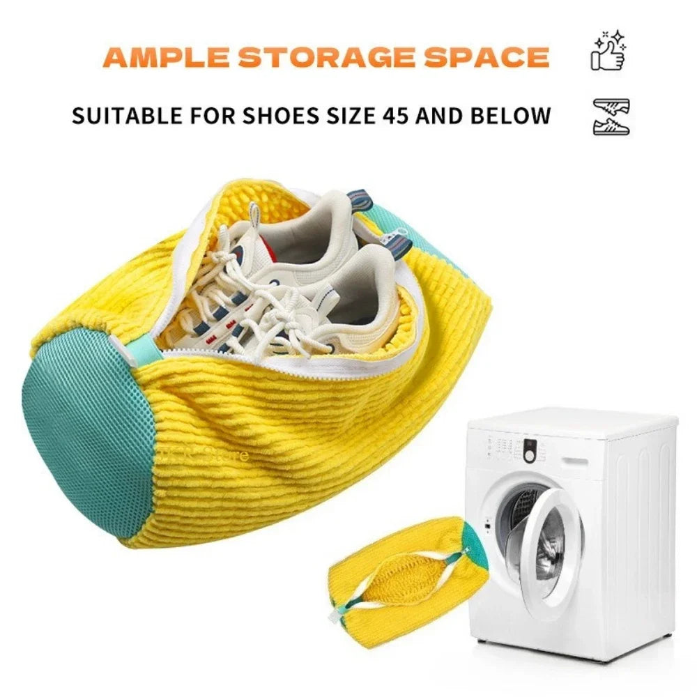 2/1PCS Shoe Washing Bag Washing Machine Laundry Bags with Zipper Closure Shoes