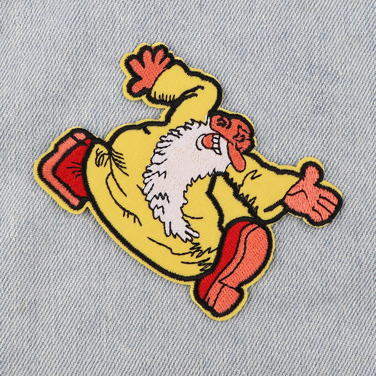 Old Man Embroidered Patches on Clothes Stickers DIY Ironing Appliques Patches for Clothing Jacket Jeans Fashion Stripes