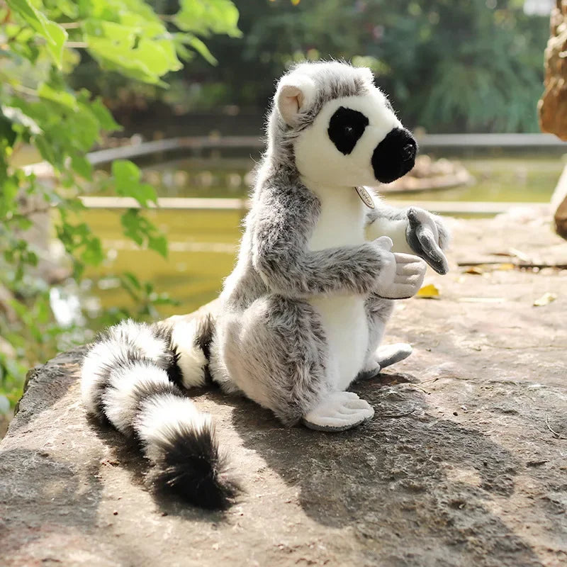 28cm Wild Lemur Stuffed Plush Animal Toy Short and Long Arms Simulated Plushie Like Real Kids Present