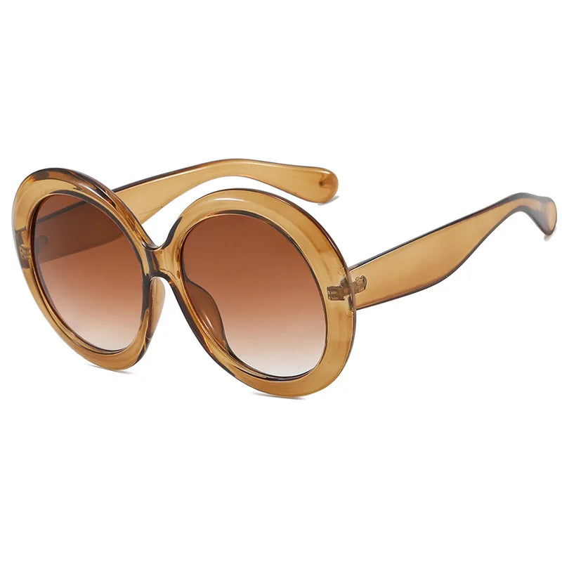 JNPCXI Oversized Round Sunglasses Women Men Luxury Brand Big Frame Sun Glasses Goggles Large Shades Unisex Riding Eyeglasses