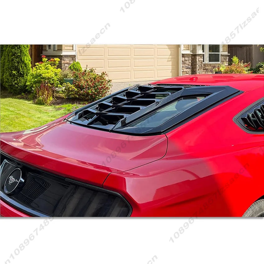 Car Rear Louver Window For Ford Mustang 2015-2023 Side Shutter Cover Trim Sticker Vent Scoop Car Accessories Window Blinds