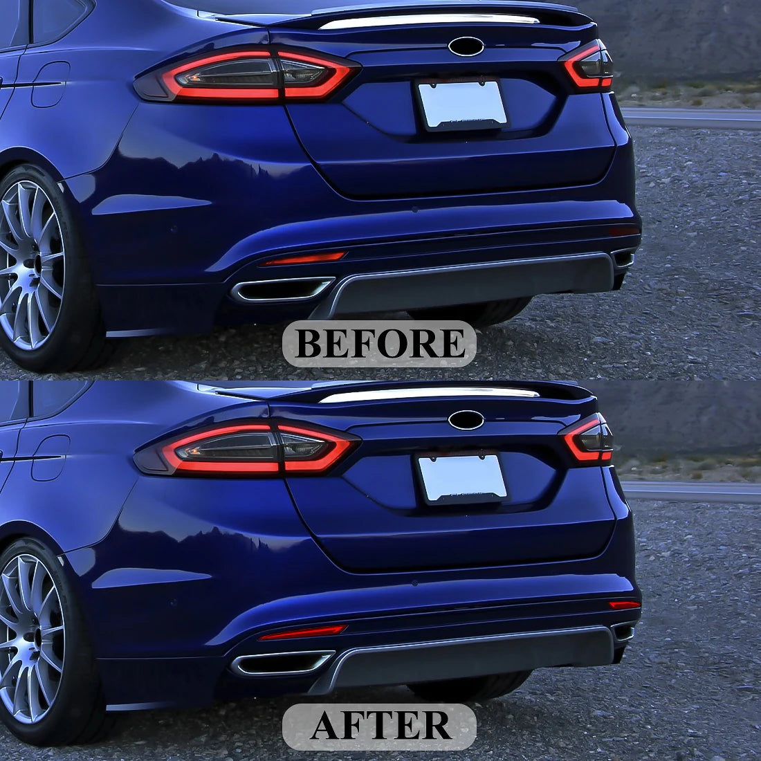 For Ford Mondeo Fusion 2013 2014 2015 2016 2017 2018 LED Rear Bumper Reflector Lights Brake Warning Dynamic Turn Signal Lamp 12V