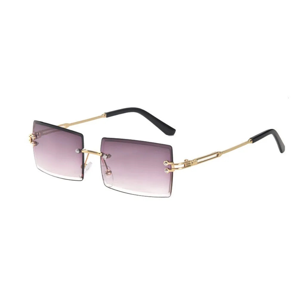 Frameless Trimmed Square Sunglasses Fashion Sunglasses Women European and American Trend Eyewear