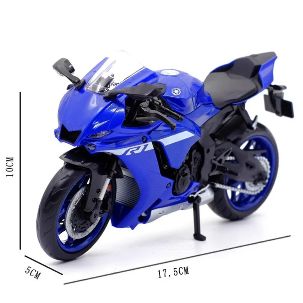 1:12 Scale Yamaha YZF-R1M Model Car Toy Racing Motorcycle Simulation Diecast Front Wheel Steering Toy Series Boy Gift Collection
