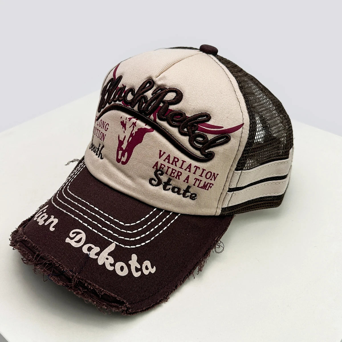 New Unisex Mesh Letter Embroidery Baseball Hats Sunshade American Style Breathable Trucker Cap Versatile Personal Fashion Street