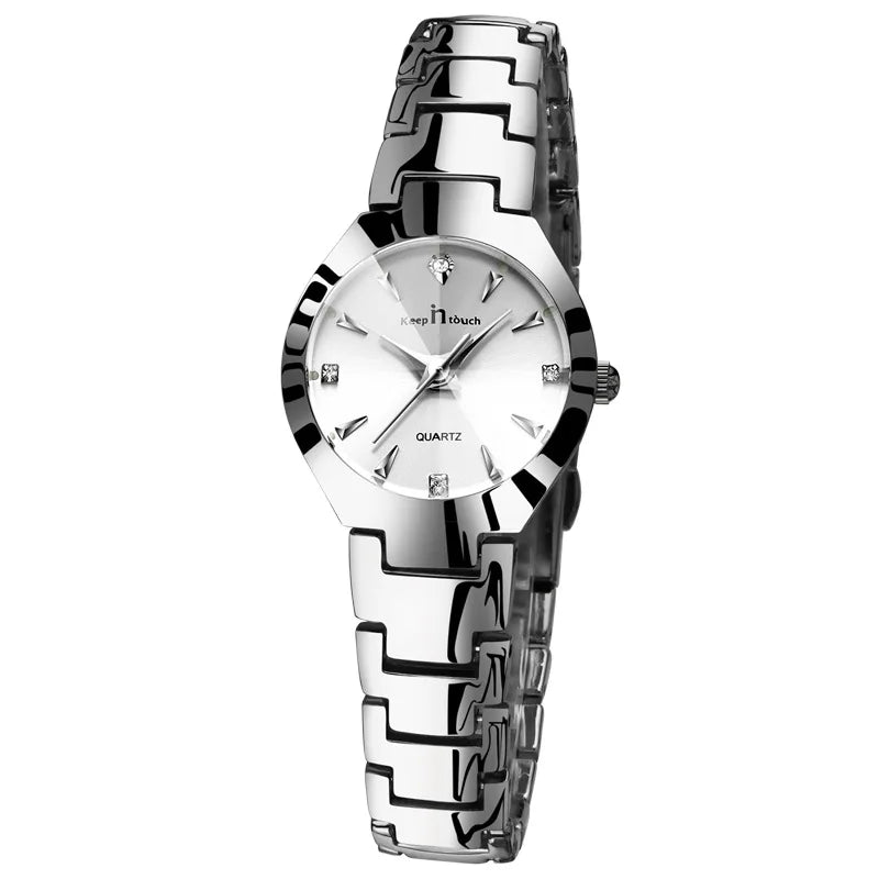 Women's Stainless Steel Watch High-quality Fashion Casual Watches For Women Waterproof Quartz Wristwatch With Calendar Luminous