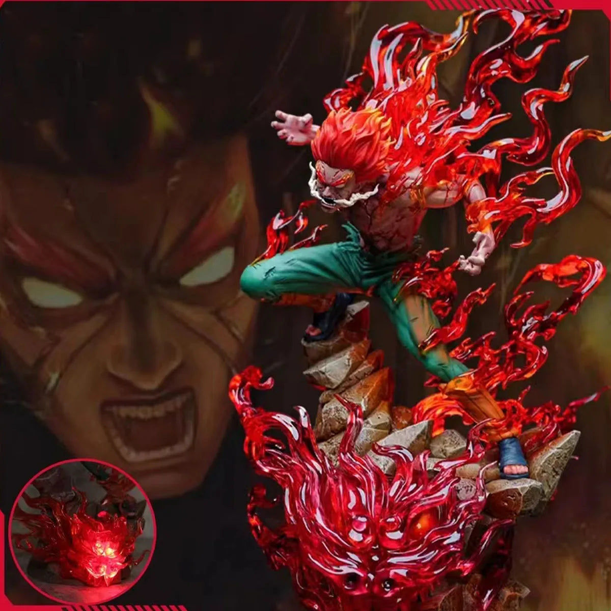 10" Naruto Might Guy Ten Years of Shinobi Anime Action Figure w/ Immortal Light