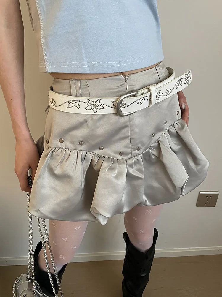 Rivet Y2k Belt For Women Accessory Skirt Versatile Jeans Belt Leather Belt With A Unique High-End Feel To Cinch The
