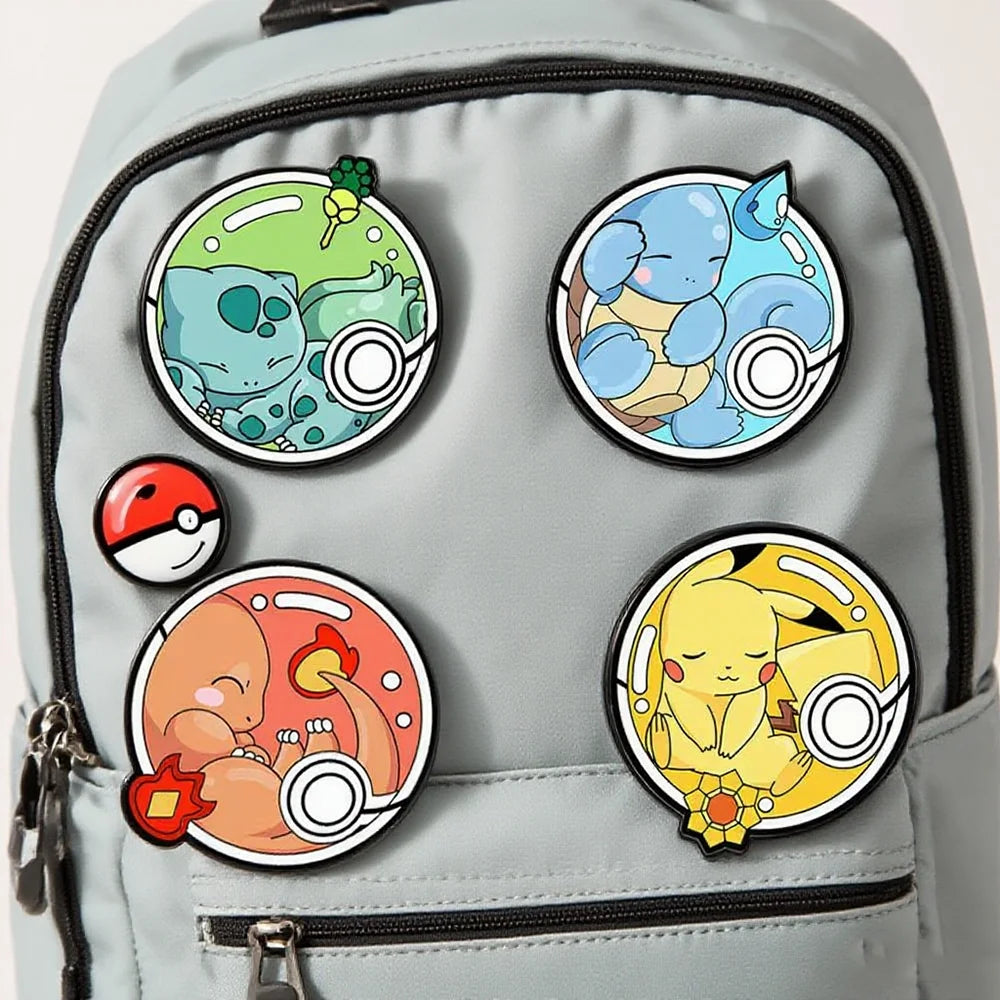 4pcs Japanese Anime Elf Enamel Pin Cute Cartoon Brooch Lapel Pin Badge on Backpack Clothing Accessories Jewelry Friends Gifts