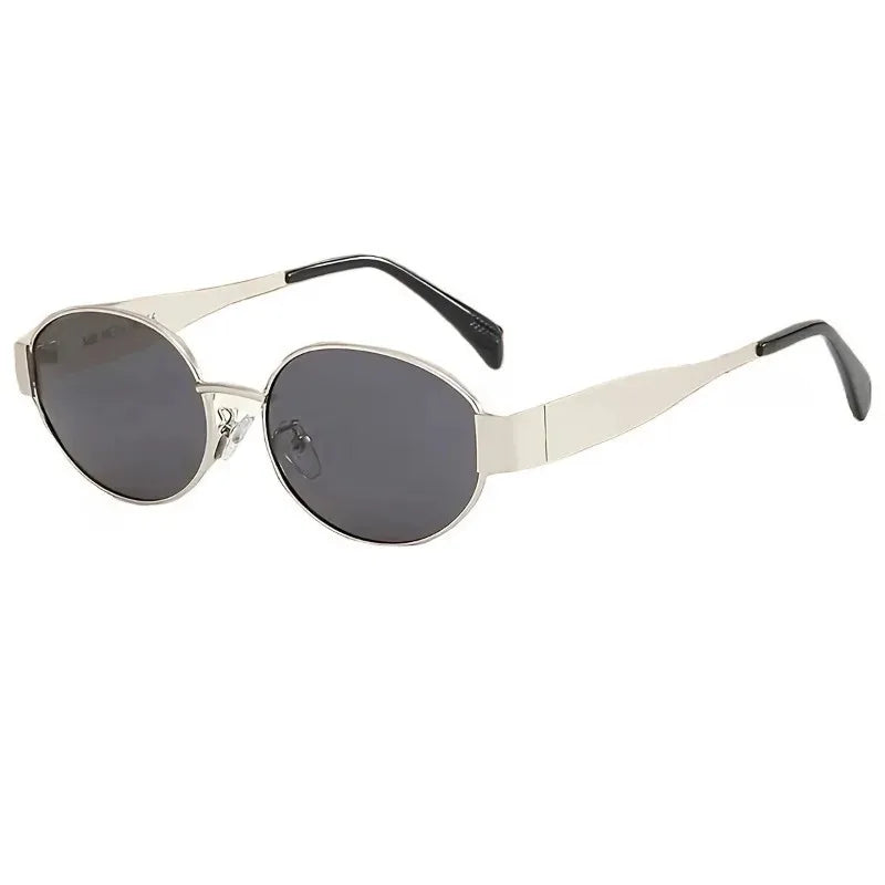 2-piece Women's Retro Oval Metal Frame Glasses Suitable for Daily Commuting Photography Decoration and Fashion Choices
