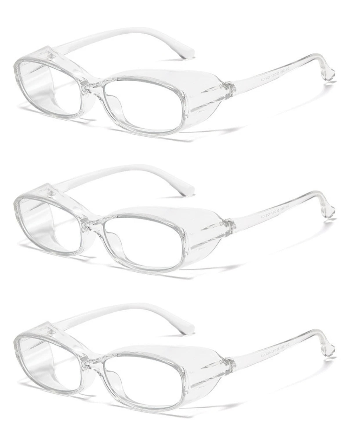 3PCS Work Safety Goggles Anti-Splash Wind Dust Proof Protective Glasses Optical Lens Frame For Research Cycling Eyes Protector