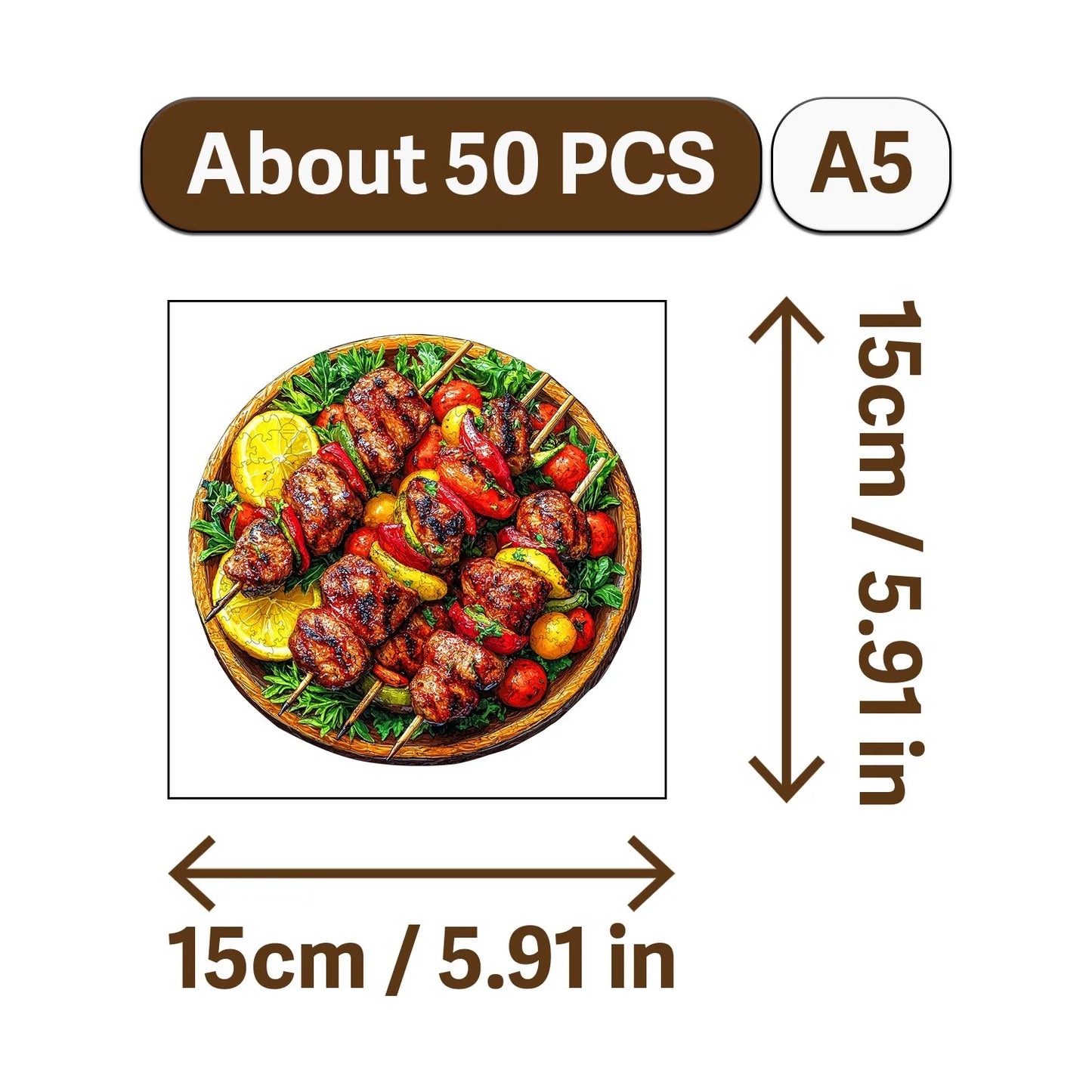 Gourmet Feast Theme Wooden Jigsaw Puzzle Wood Home Decor Painting Christmas and Halloween Gift Toy For Teen And Kid