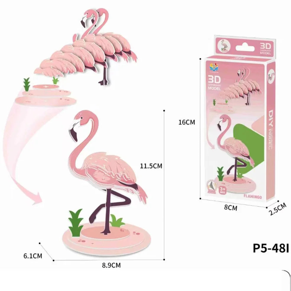 Cartoon paper 3d three-dimensional puzzle toy children's animal world kindergarten handmade educational DIY model ornament