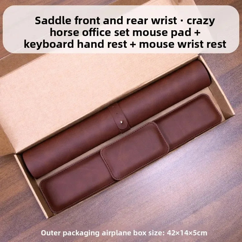 Wrist Pad Rest Keyboard Guard Three Pieces Desk Pad Waterproof PU Mouse Pad Large Mousepad Laptop Non-slip Desk Mat Mouse Mat