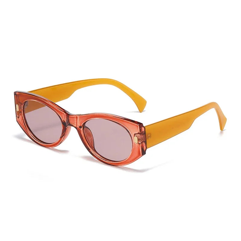 JNPCXI New Fashion Cat Eye Women Luxury Sunglasses Retro Rivets Men Gradient Shades UV400 Sun Glasses