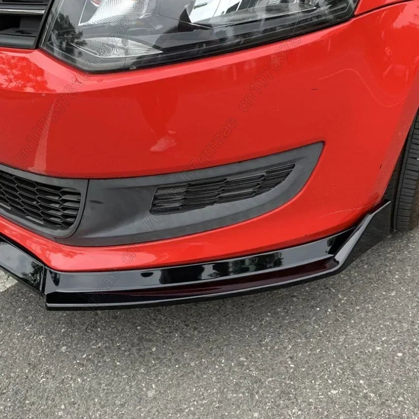 For VW POLO MK5 TSI TGI MPI 2014 2015 2016 2017 Car Front Bumper Lip Spoiler Splitter Diffuser Separator Bodykits Gloss Black