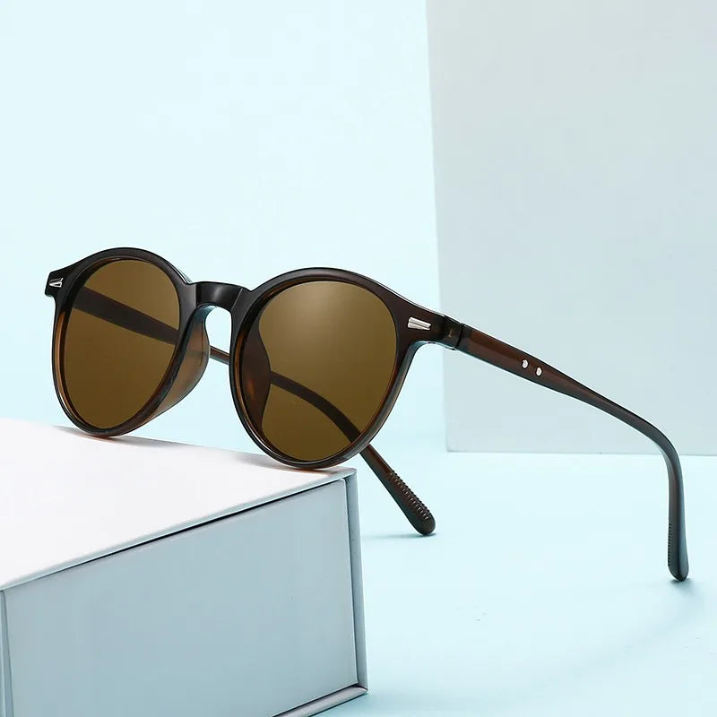 Internet Celebrity Small Round Frame Sunglasses for Men and Women UV Resistant and Sunscreen Sunglasses