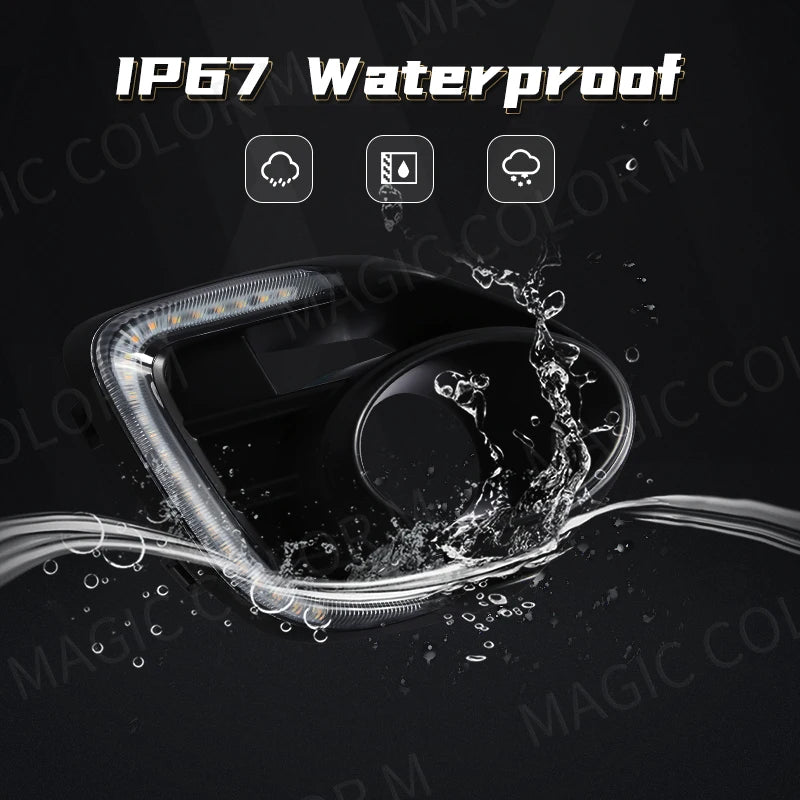 For Mitsubishi Lancer 2015 2016 2017 LED Daytime Running Light DRL Turn Signal Daylight Waterproof Fog Head Lamp Car Accessories