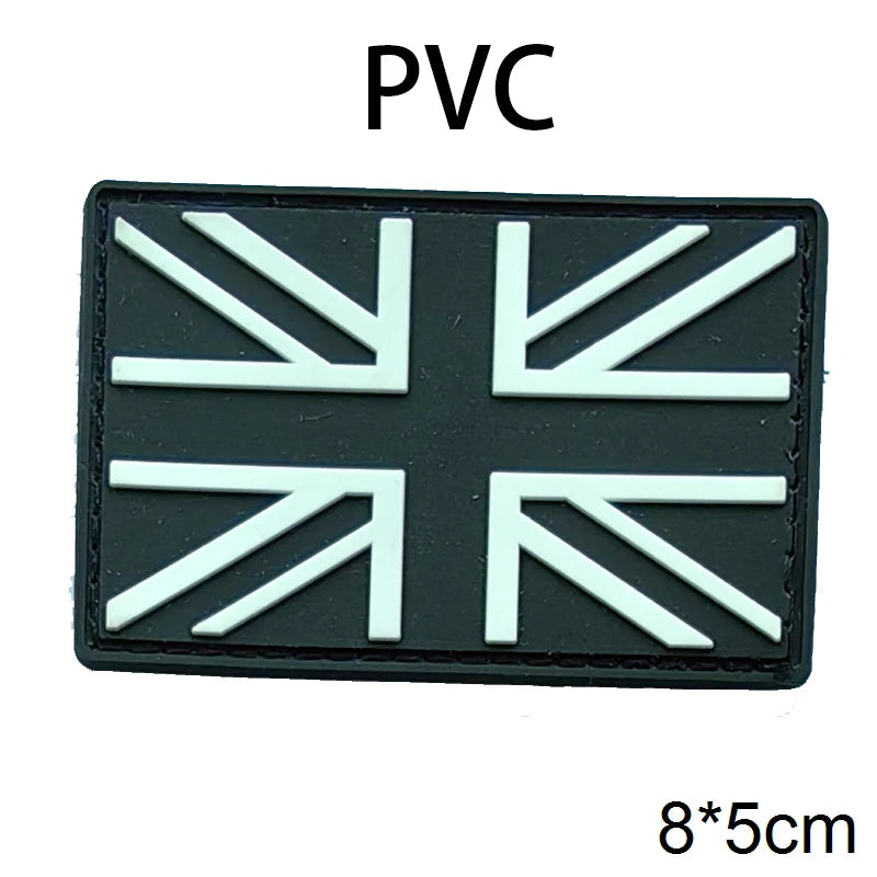 PVC & Embroidered Flag Patches UK Spain France Germany US Russia Tactical Badge