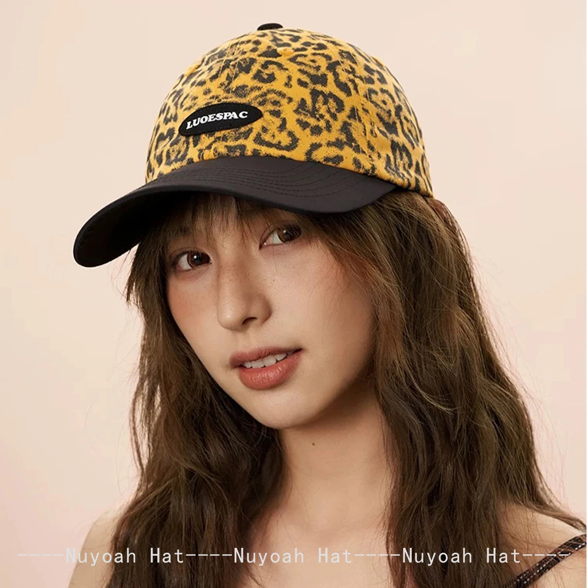 New Unisex Quick Drying Leopard Print Pattern Letter Baseball Hats Sunshade Color Block Breathable Niche Peaked Caps Versatile