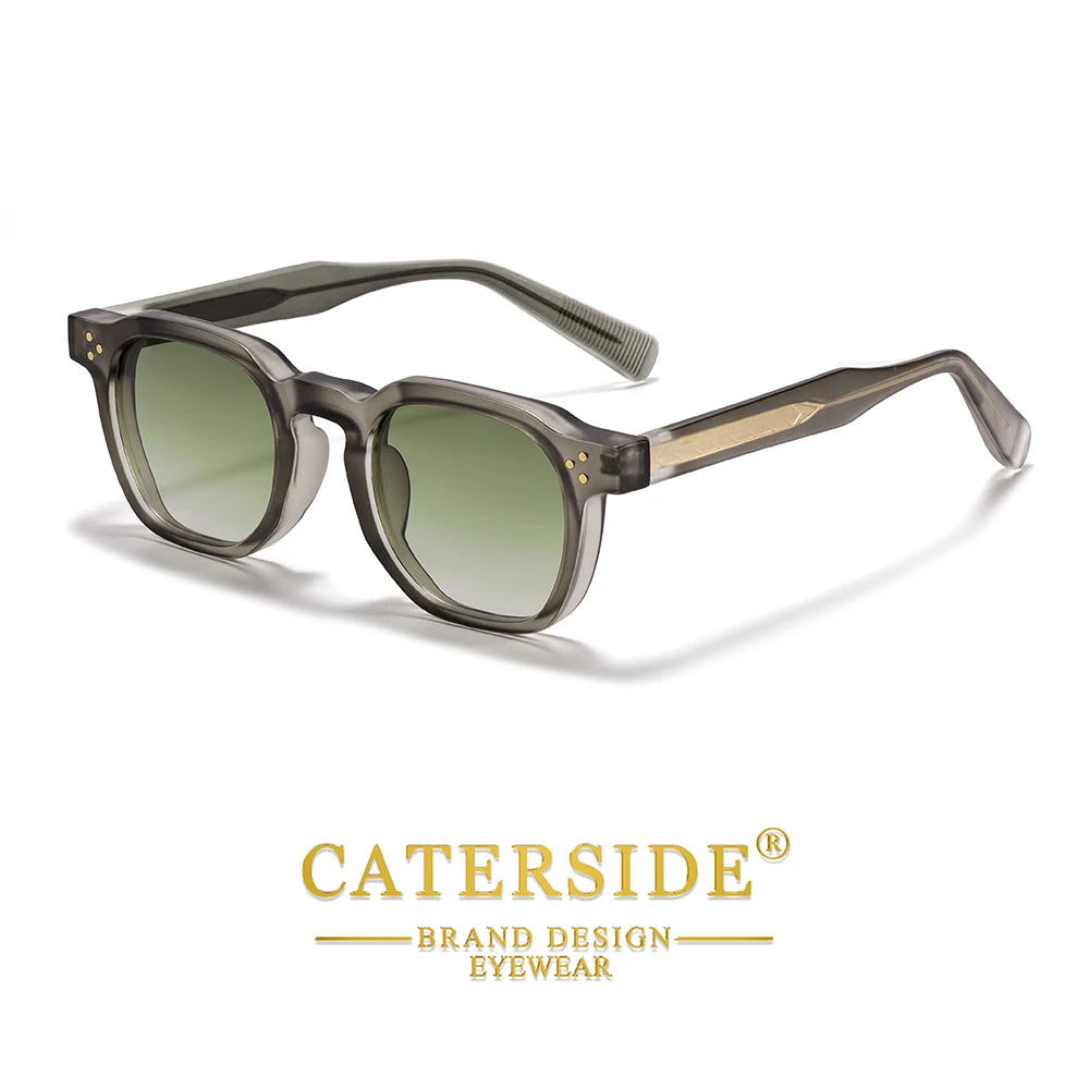 CATERSIDE New Retro Men's Sunglasses High Quality PC Square Sun Glasses Women's Outdoor Travel Business Festival Gift Glasses