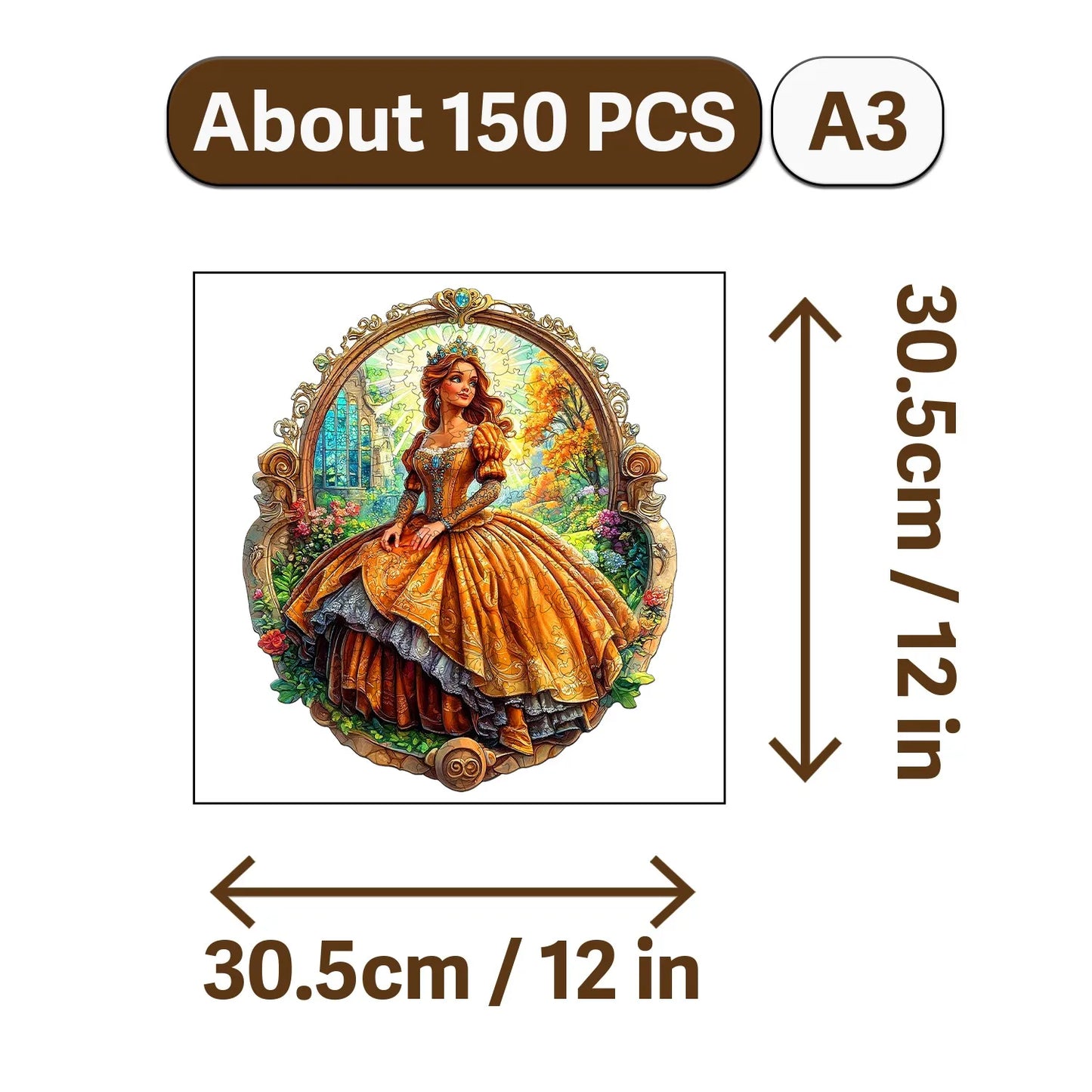 Children and The Queen Wooden Jigsaw Puzzle Wood Home Decor Painting Christmas and Halloween Gift Toy for Teen and Kid