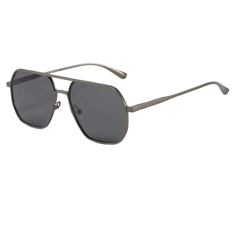 New Metal Polarized Double Beam Photochromic Sunglasses for Men Drive Night Vision Glasses Fashion Shade for Men Women