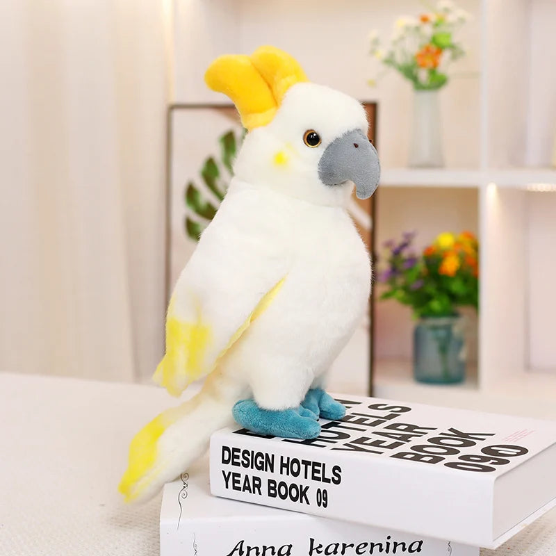 Simulation Stuffed Animal Cute Birds Parrots Toucan Eagle Peacock  Pigeon Plushies Toys Educational Gift