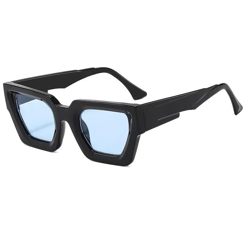 JNPCXI New Square Men Fashion Double Color Outdoor Sunglasses Retro Gray Lens UV400 Women Trending Sun Glasses