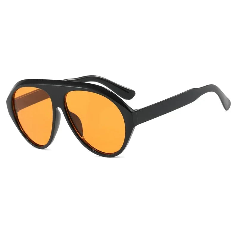 JNPCXI Retro Oversized Sunglasses Women Fashion Brand Designer Round Orange Shades UV400 Men Trending Sun Glasses
