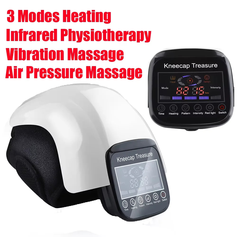 Air Compression Knee Pads Knee Protection Massager for Knee Leg Joint Heating Vibration Massage Relaxation Cordless Protable